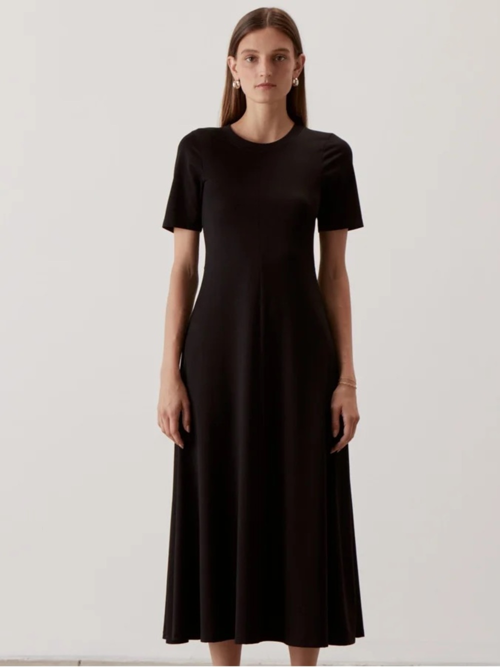 Rue Sophie Chateaux Dress Black Midi size Medium